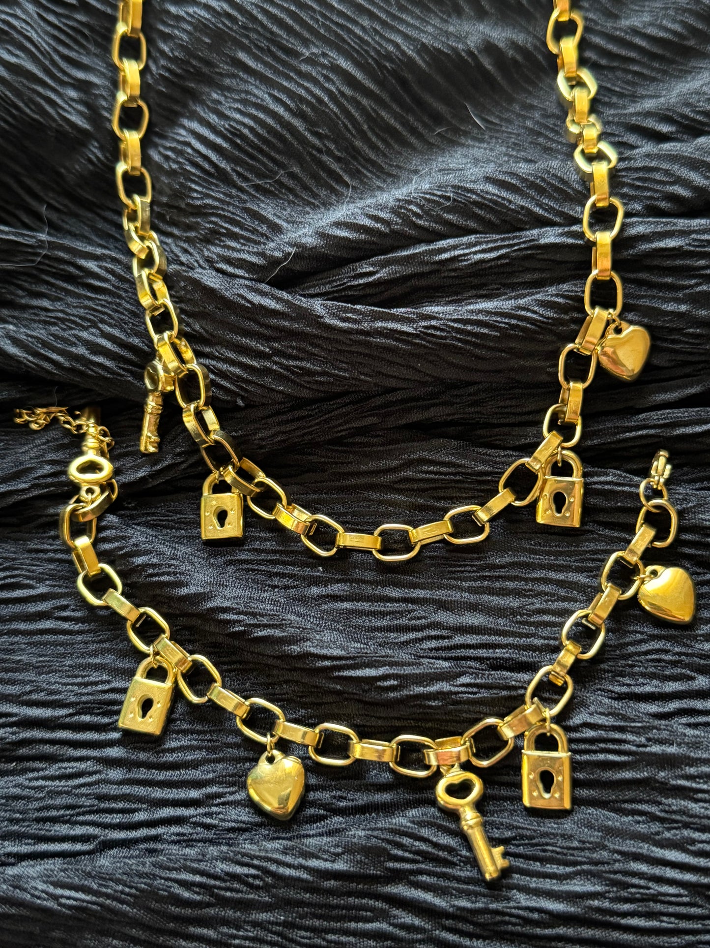 Charm Necklace and Bracelet Set