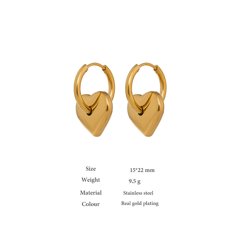 Louisa Heart Drop Earrings
