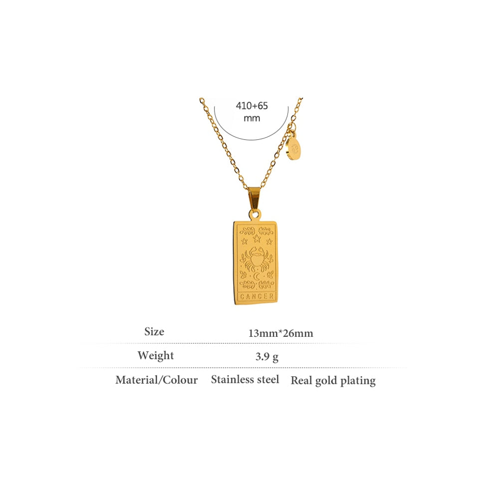 Aquarius Zodiac Necklace