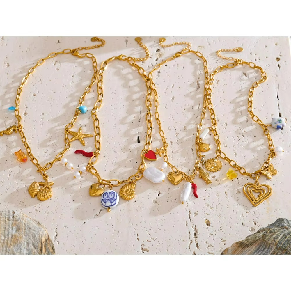 Ocean Bloom Charm Necklace