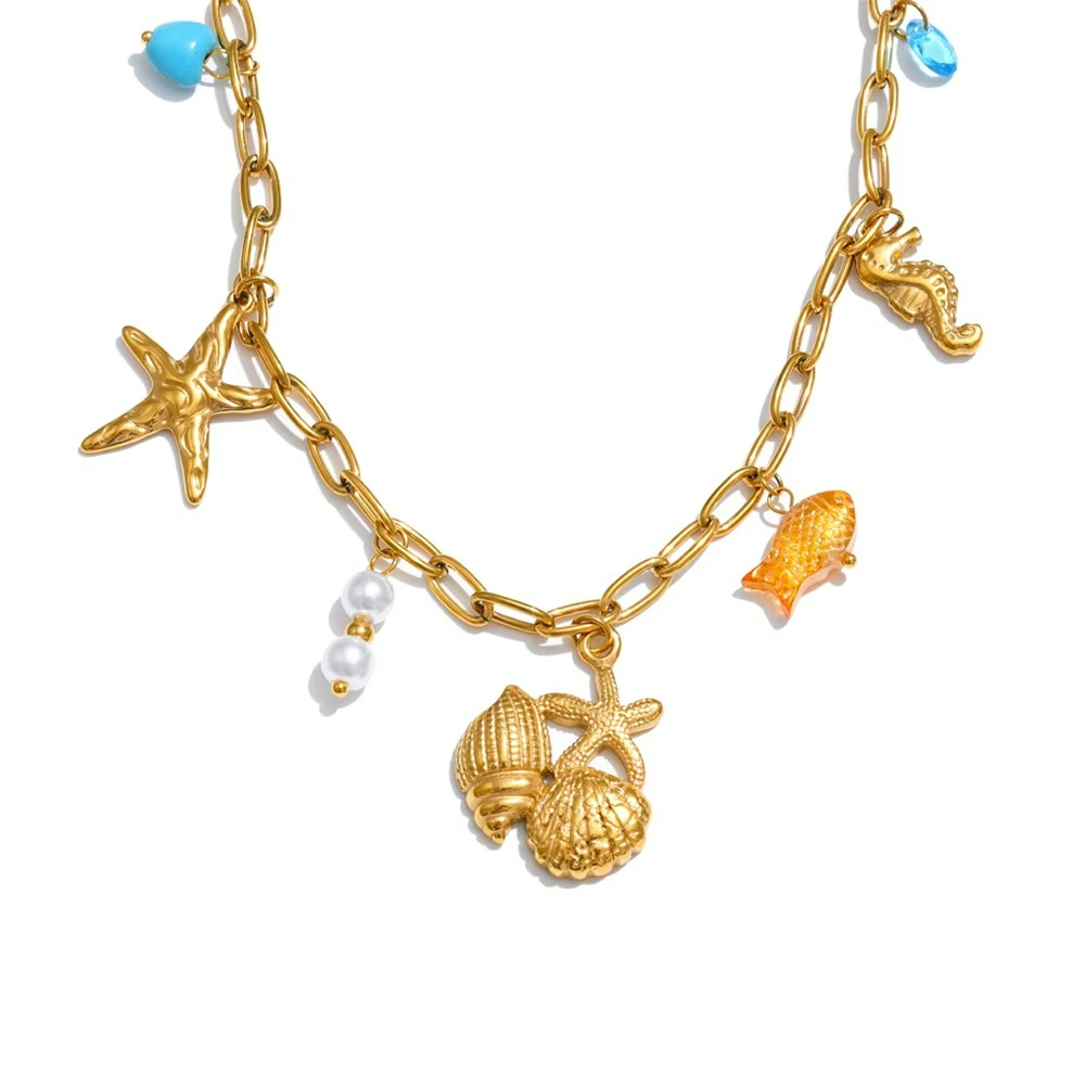 Ocean Bloom Charm Necklace