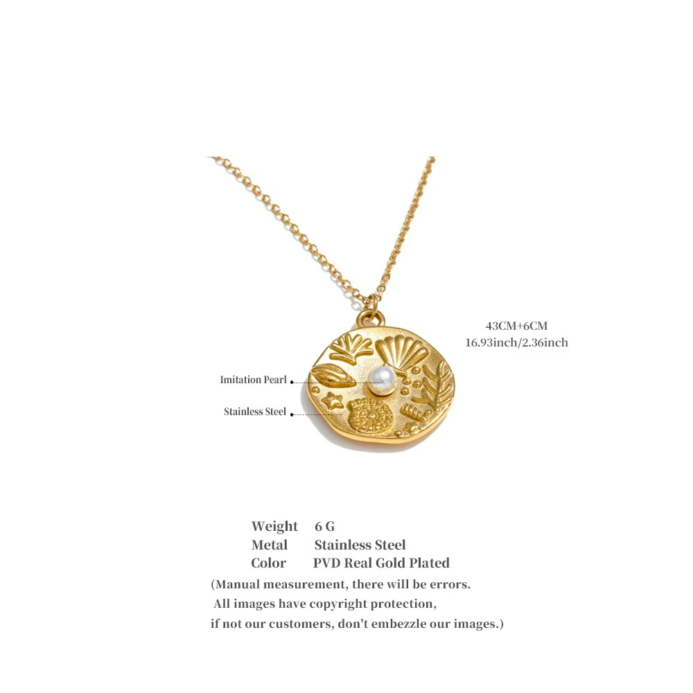 Ocean Style Round Pendant Necklace