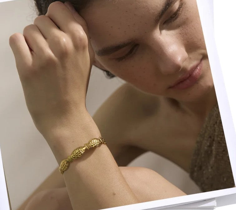 Ocean Series Fish Cuff Bangle