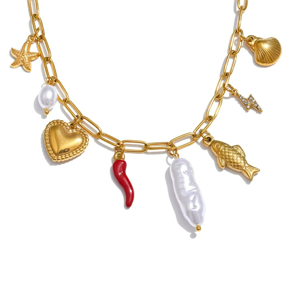 Ocean Style Chili Charm Necklace