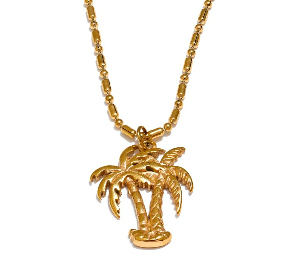 Coconut Tree Pendant Necklace