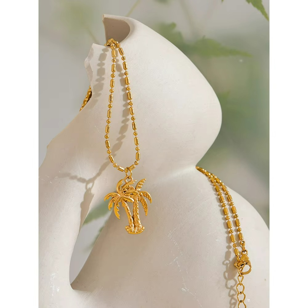 Coconut Tree Pendant Necklace
