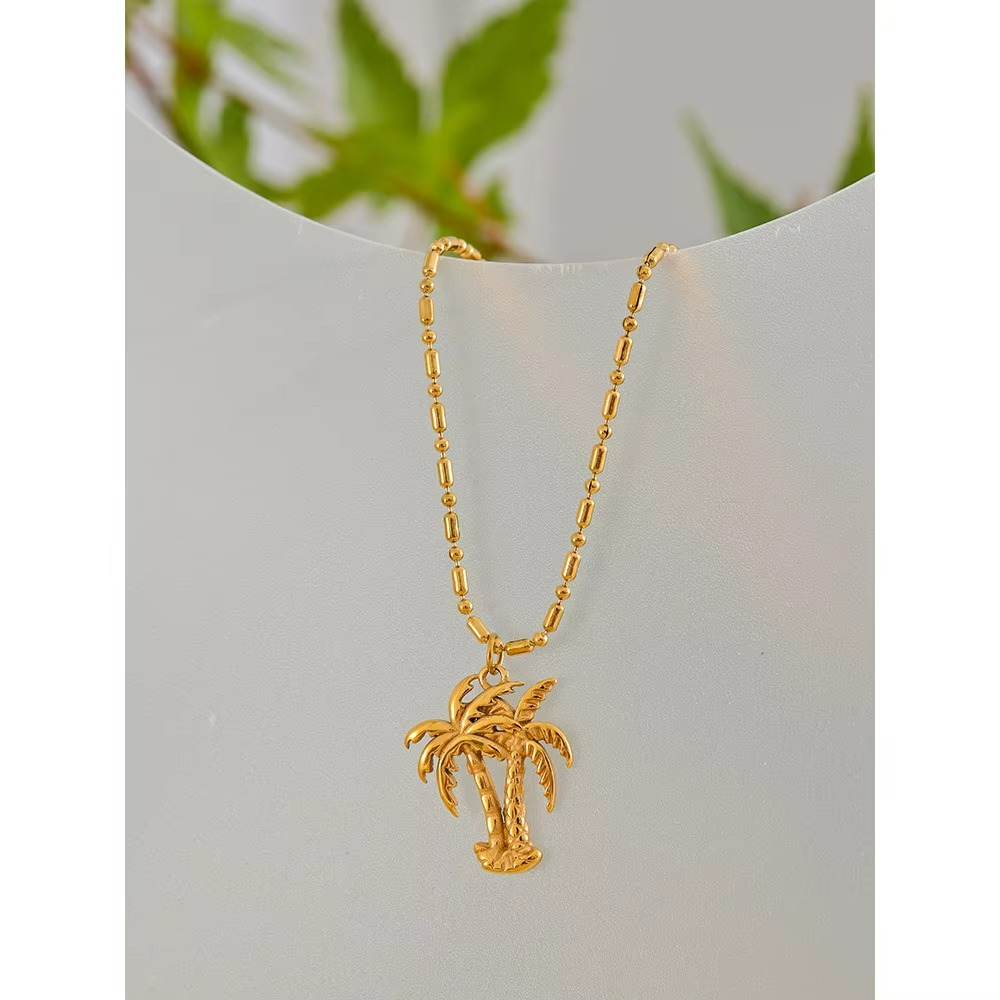 Coconut Tree Pendant Necklace