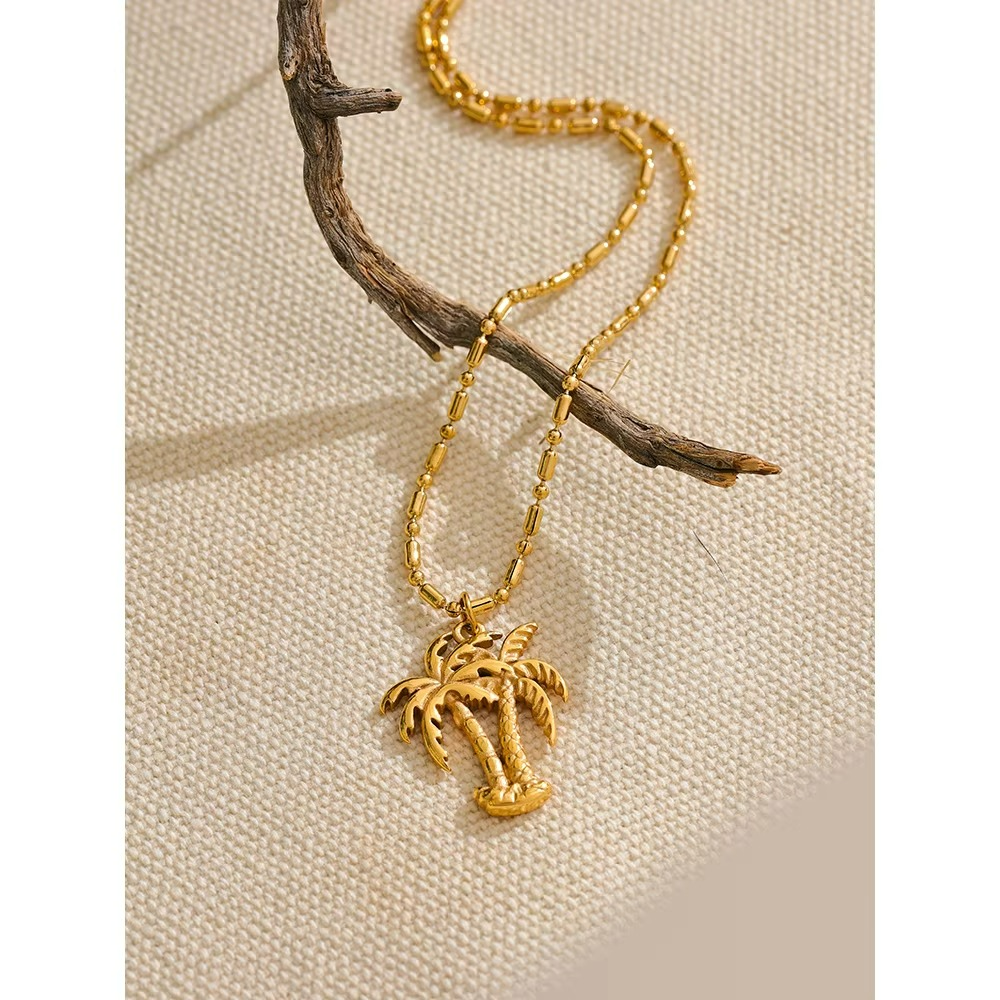 Coconut Tree Pendant Necklace