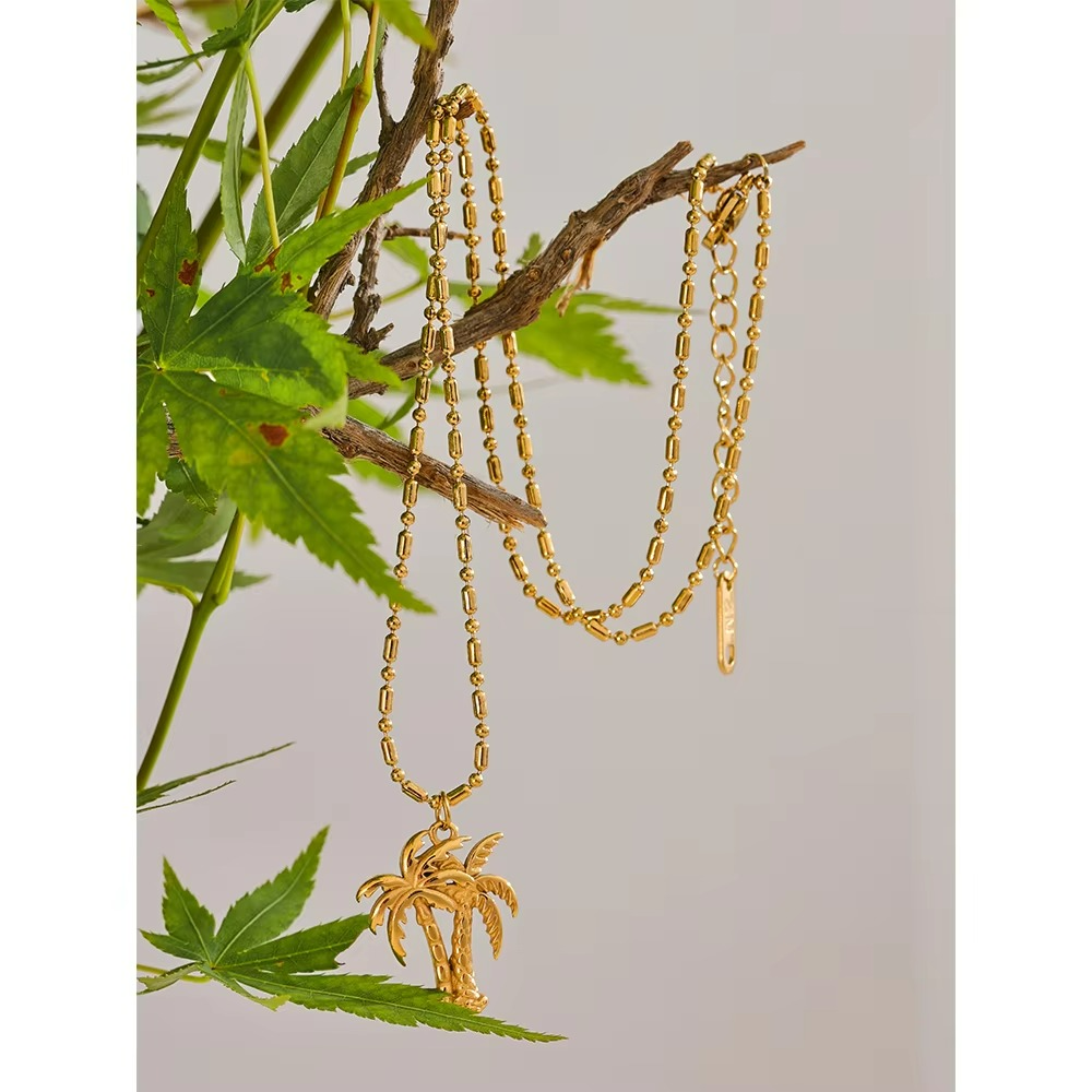 Coconut Tree Pendant Necklace