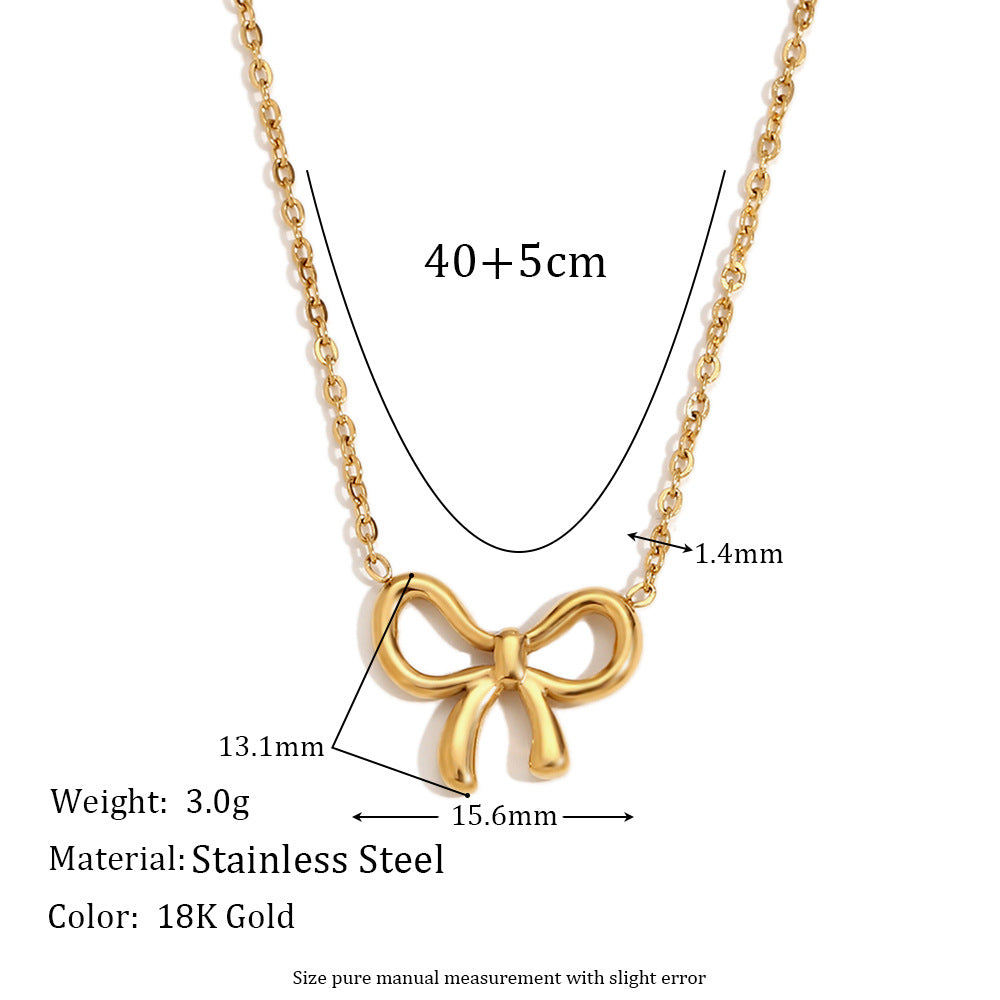 Raya Bow Necklace and Earrings Set