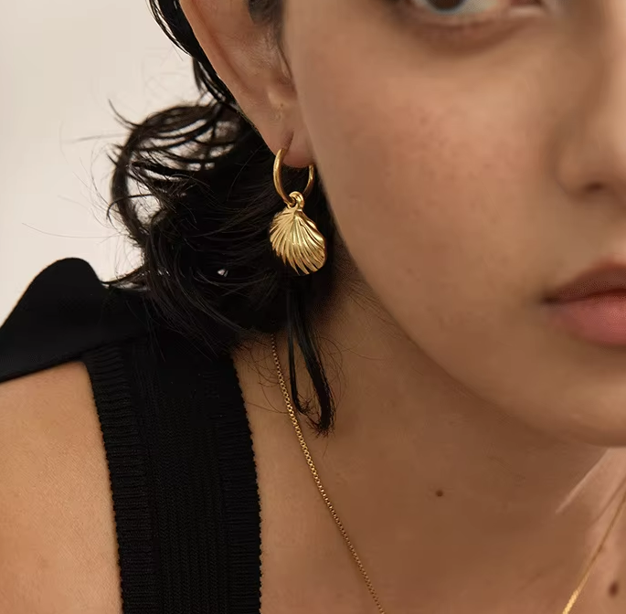 Golden Shell Jewelry Set