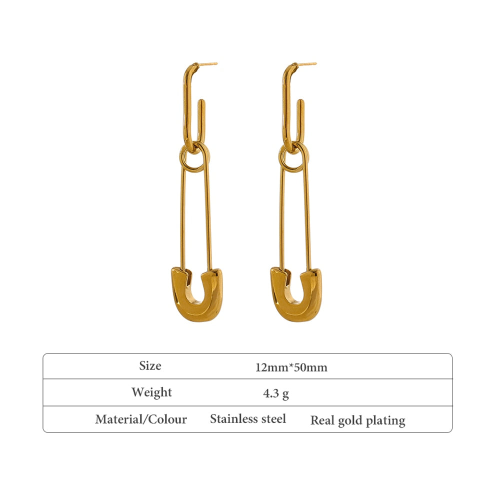 Pin Drop Hoop Earrings