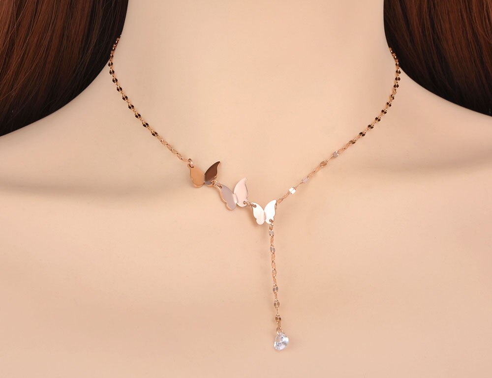Crystal Butterfly Necklace