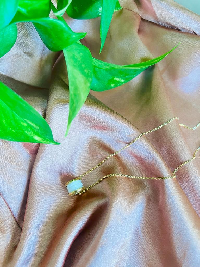 Roman Numeral Ceramic Necklace