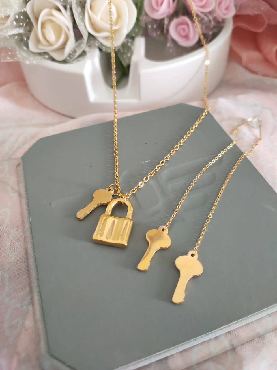 Padlock and Key Jewelry Set