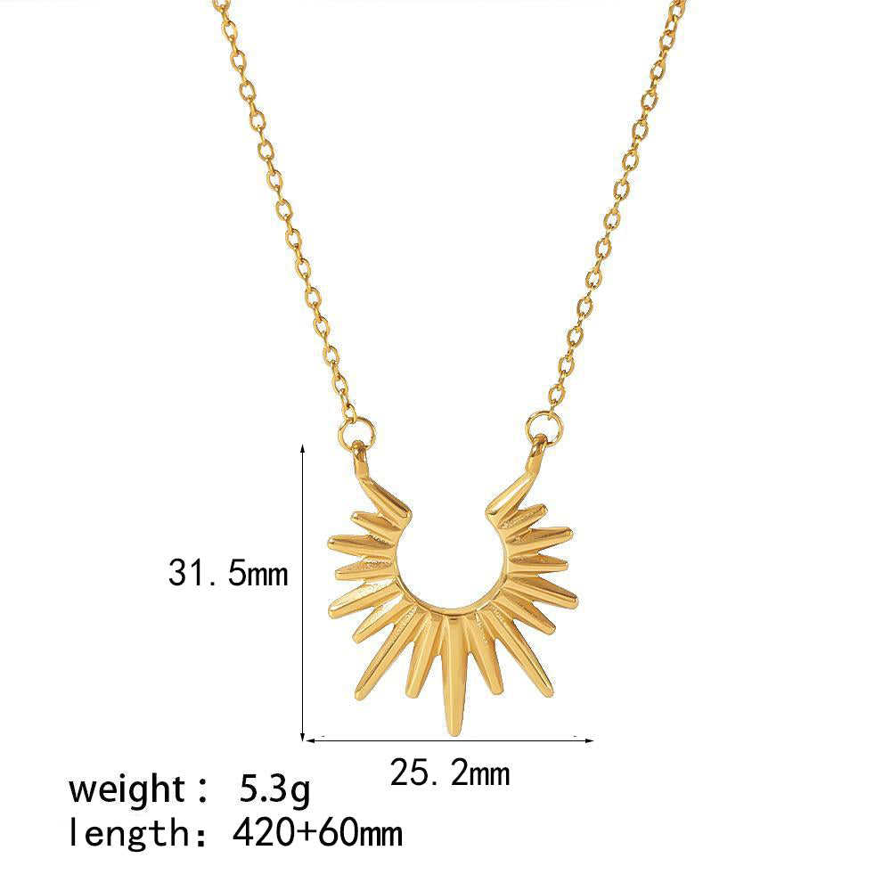 Rising Sun Necklace and Earrings Set