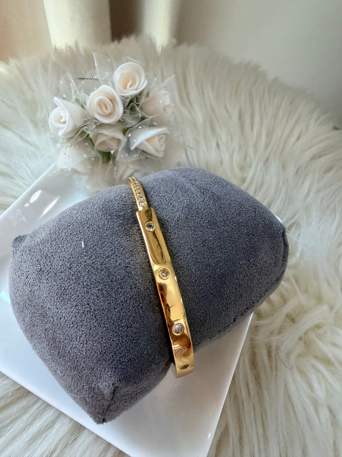Studded Lock Bangle