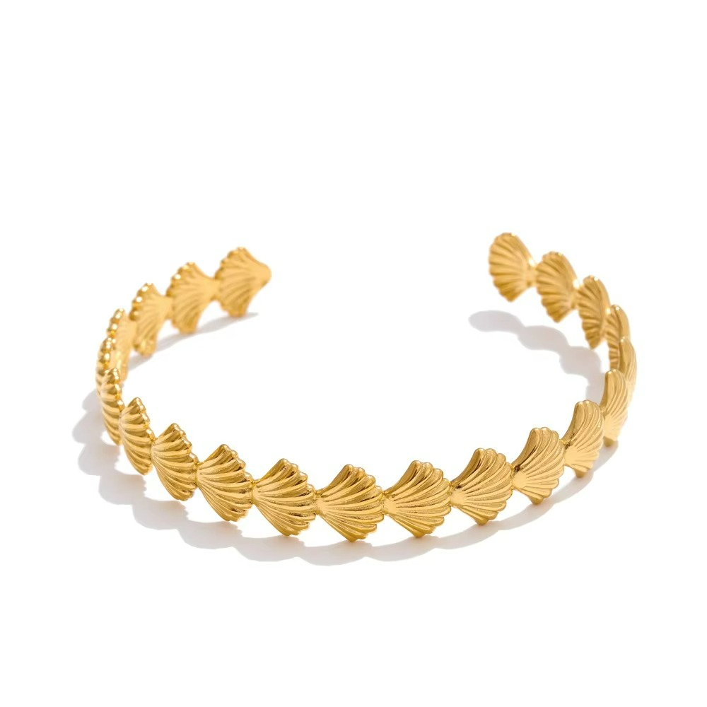 Ocean Series Shell Cuff Bangle