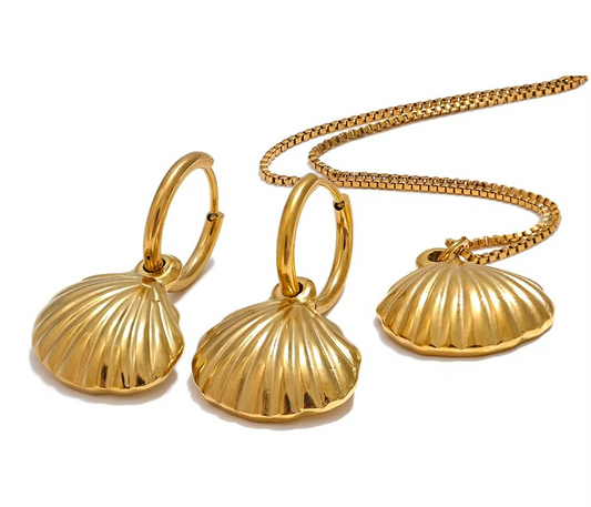 Golden Shell Jewelry Set