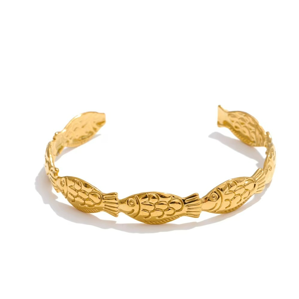 Ocean Series Fish Cuff Bangle