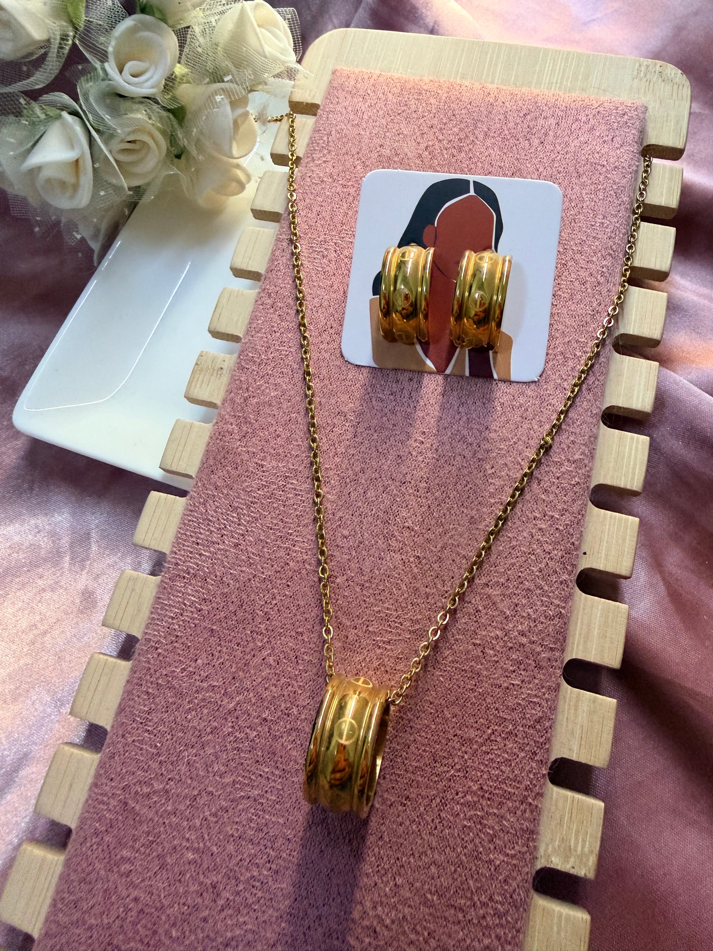 Forever Love Necklace and Earrings Set
