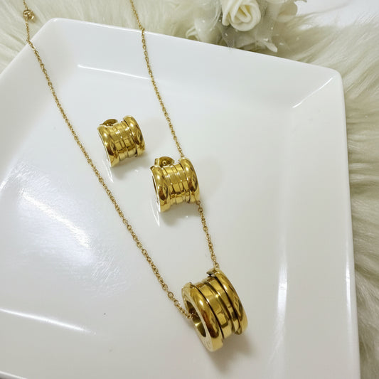 B zero Necklace and Earrings Set