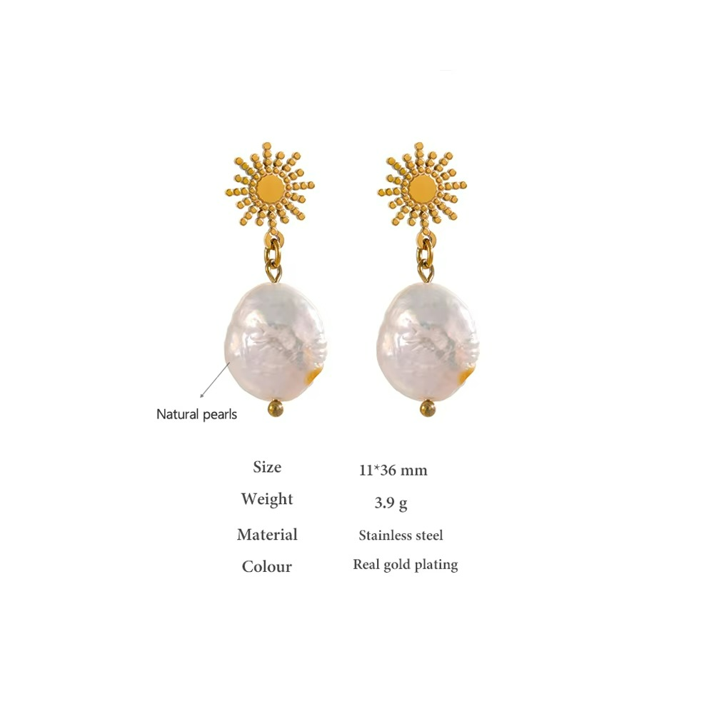 Sun Celestial Dangle Earrings
