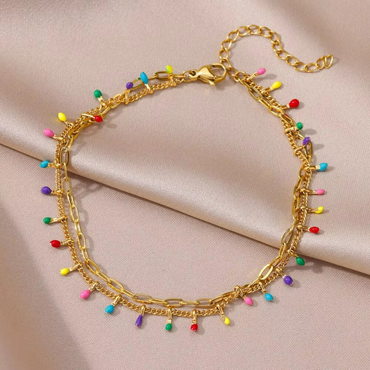 Multicolor Beads Anklet