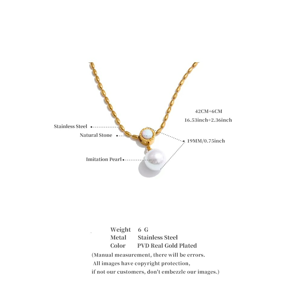 Chic Shell Pearl Pendant Necklace