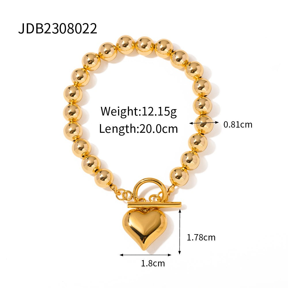 Jamila Bead Heart Bracelet