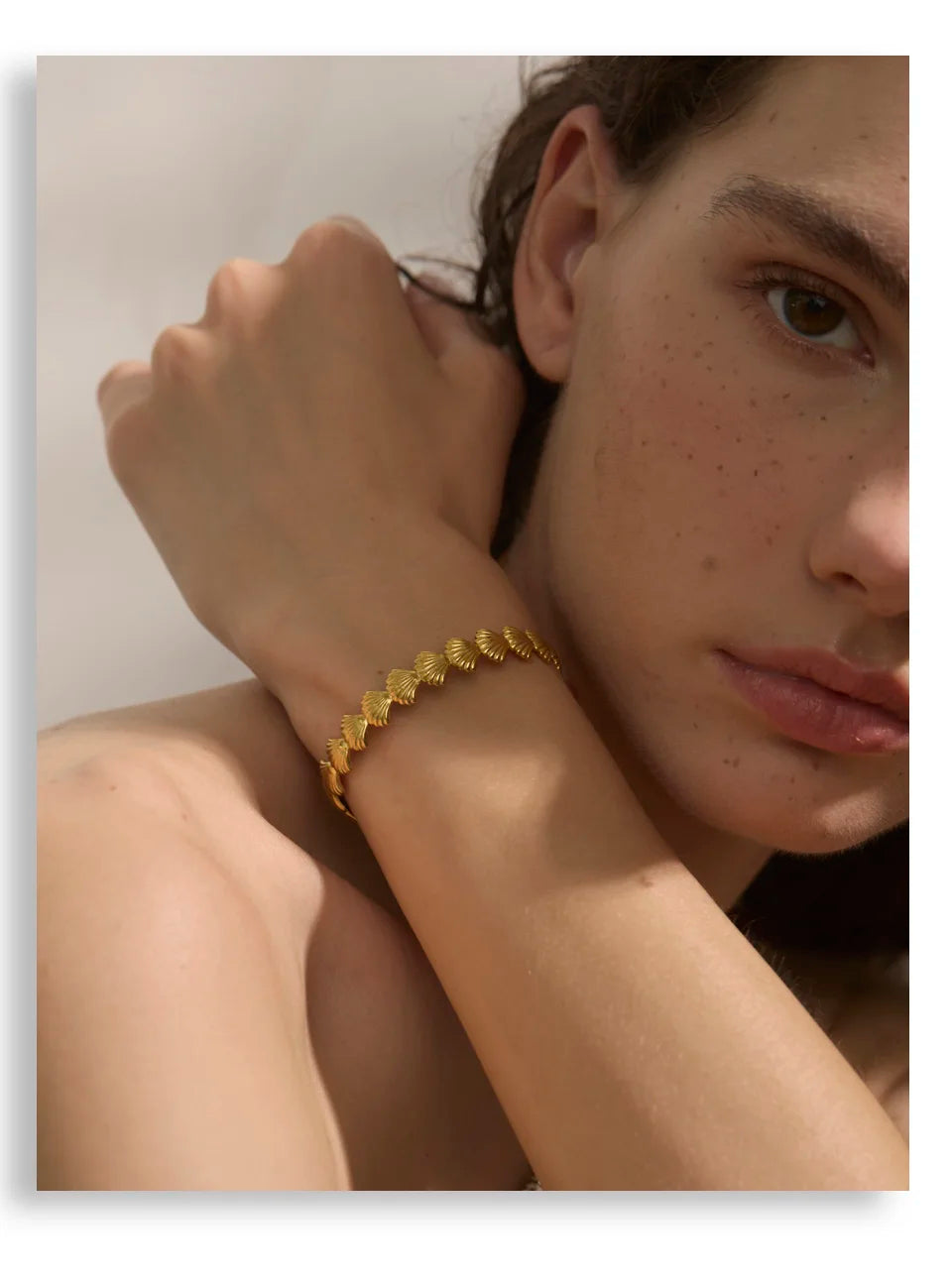 Ocean Series Shell Cuff Bangle