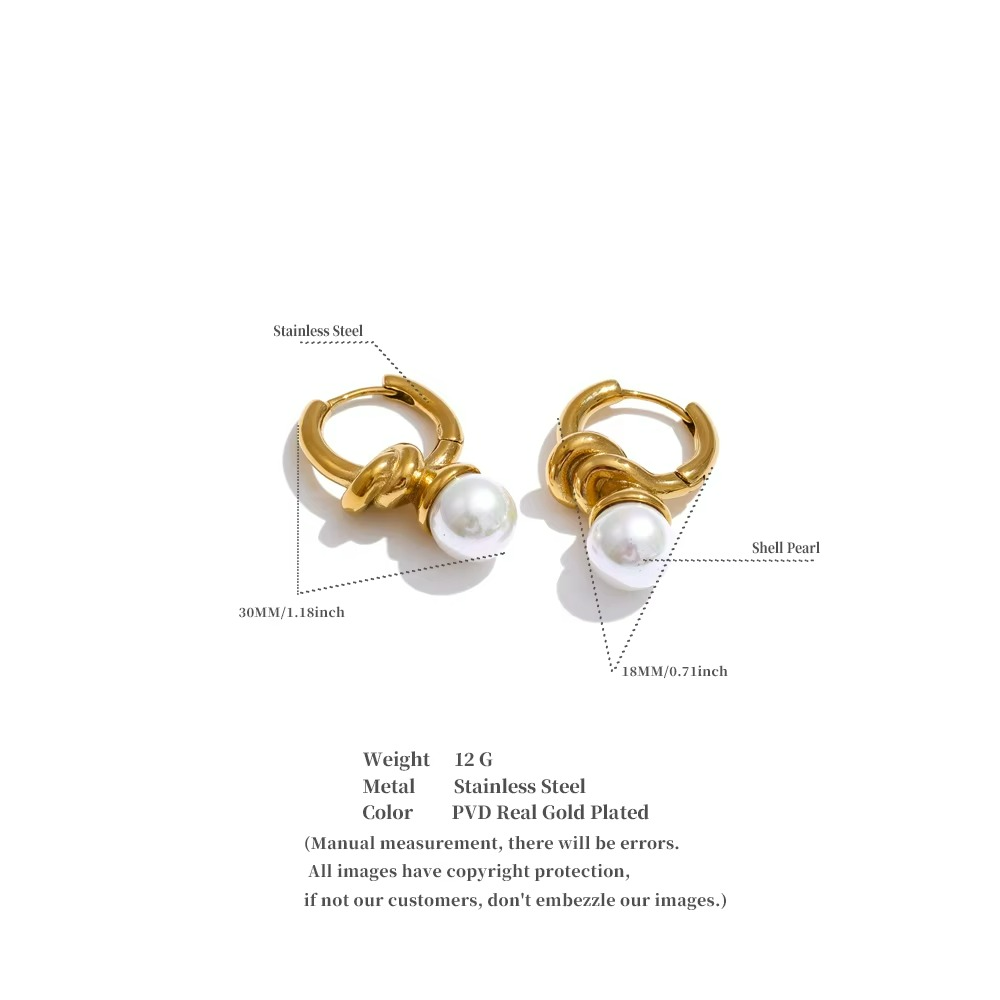 Classic Pearl Hoop Earrings