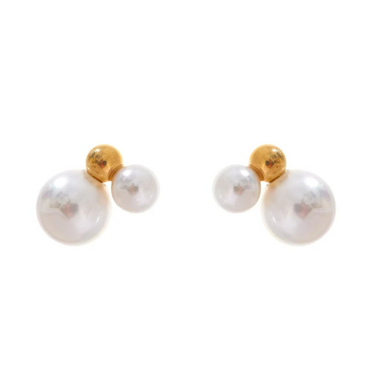 Pearls Round Stud Earrings