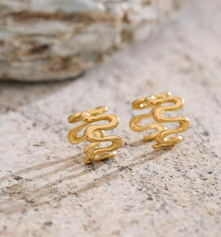 Waves Ear Cuff Earrings