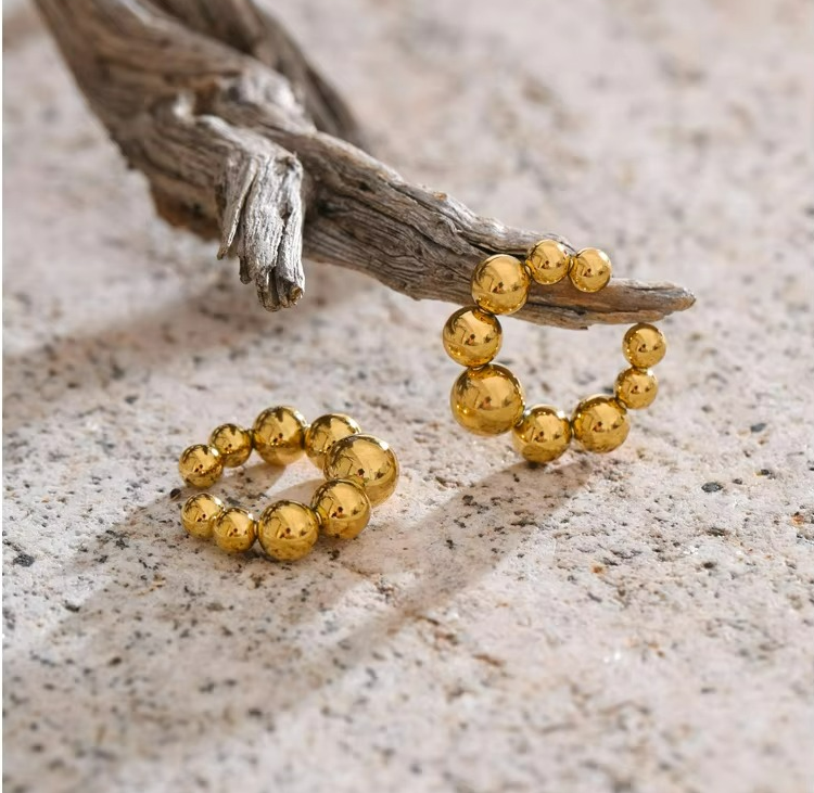 Bead Ear Cuff Earrings