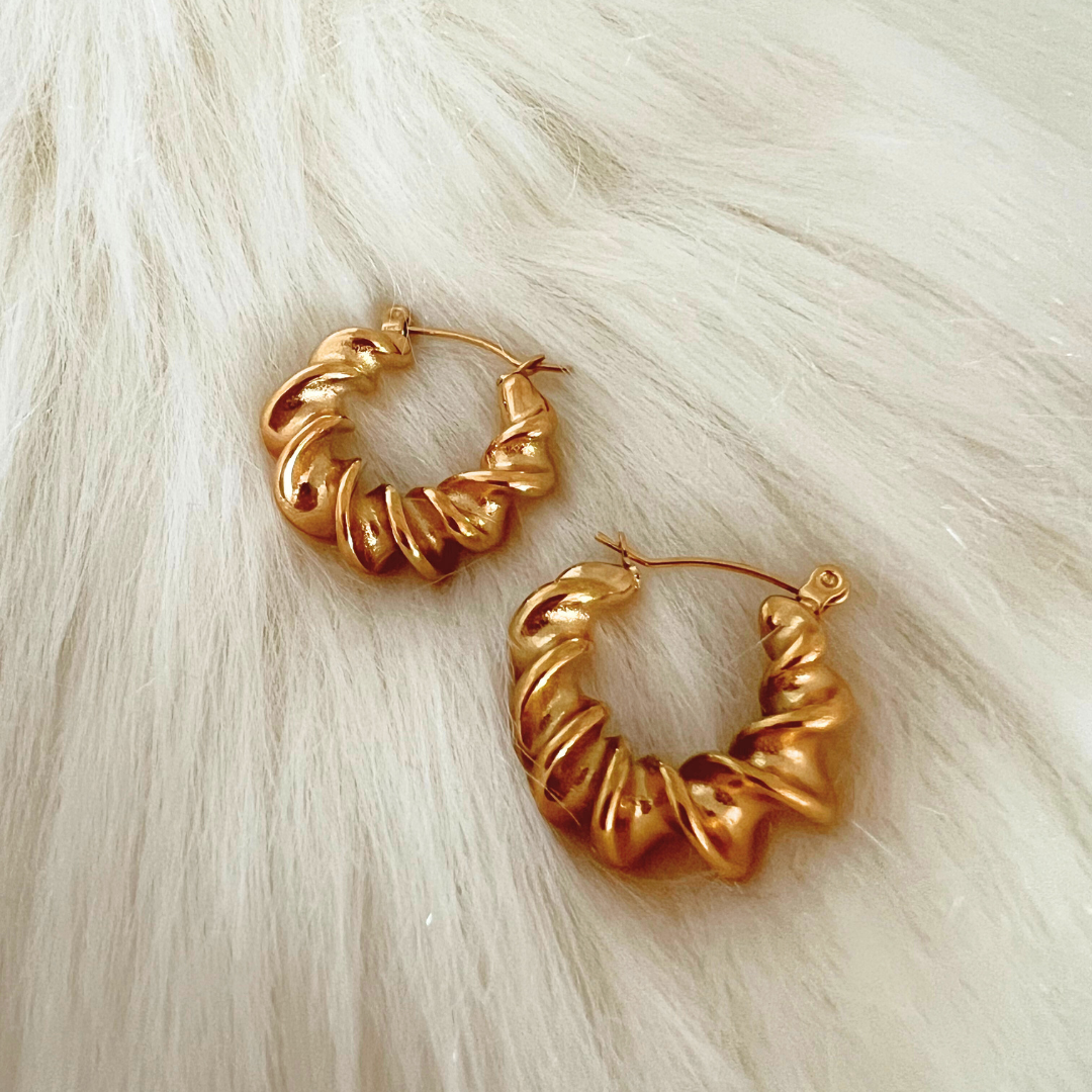 Vintage Twist Hoop Earrings