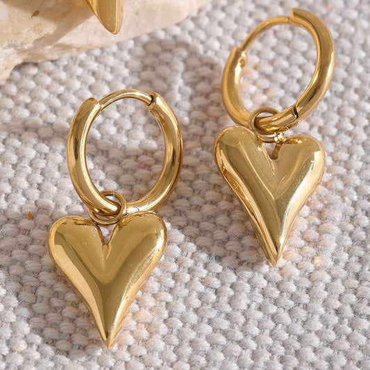 Clara Heart Drop Earrings