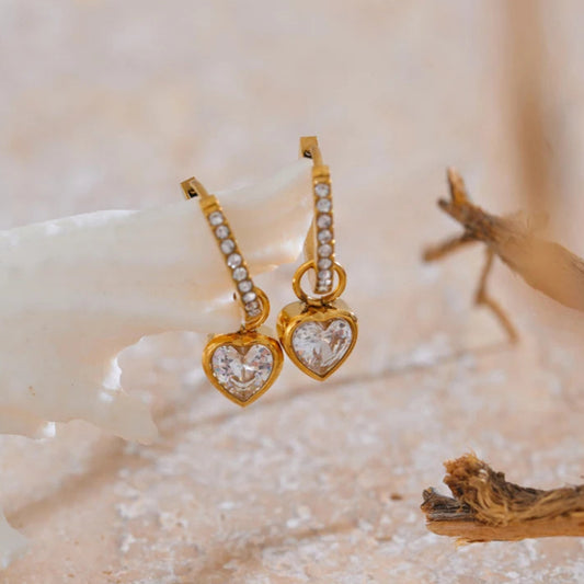 Heart Love Drop Earrings