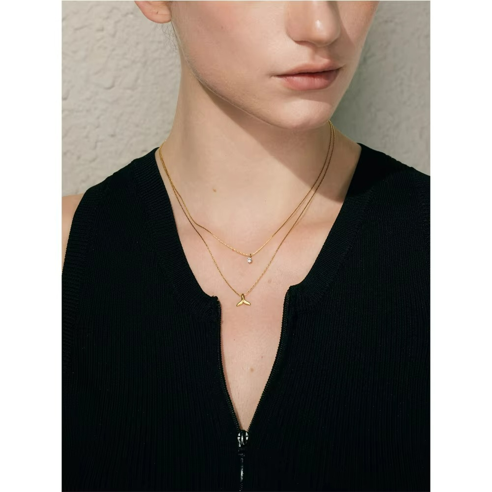 Layer Stacking Fishtail Necklace