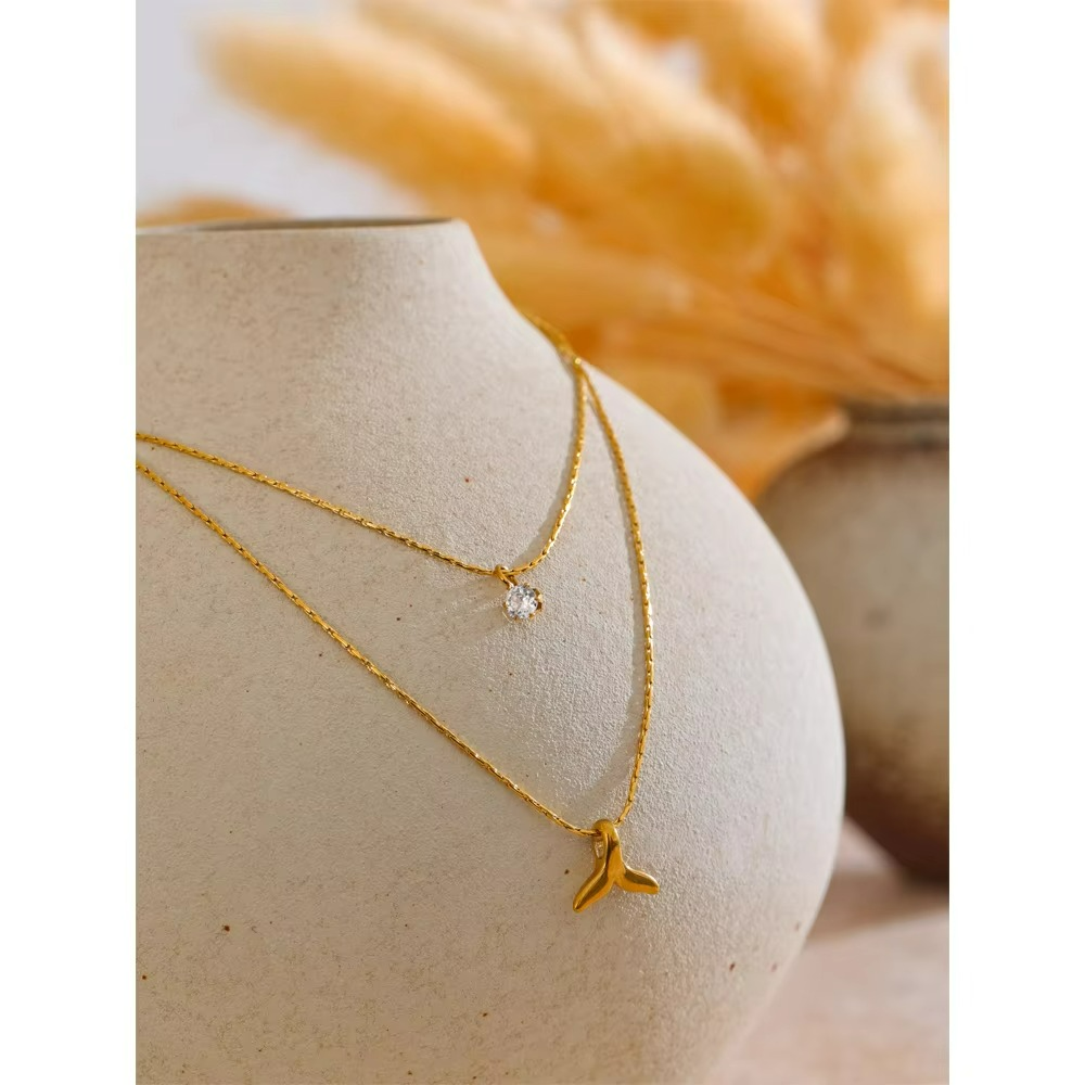 Layer Stacking Fishtail Necklace