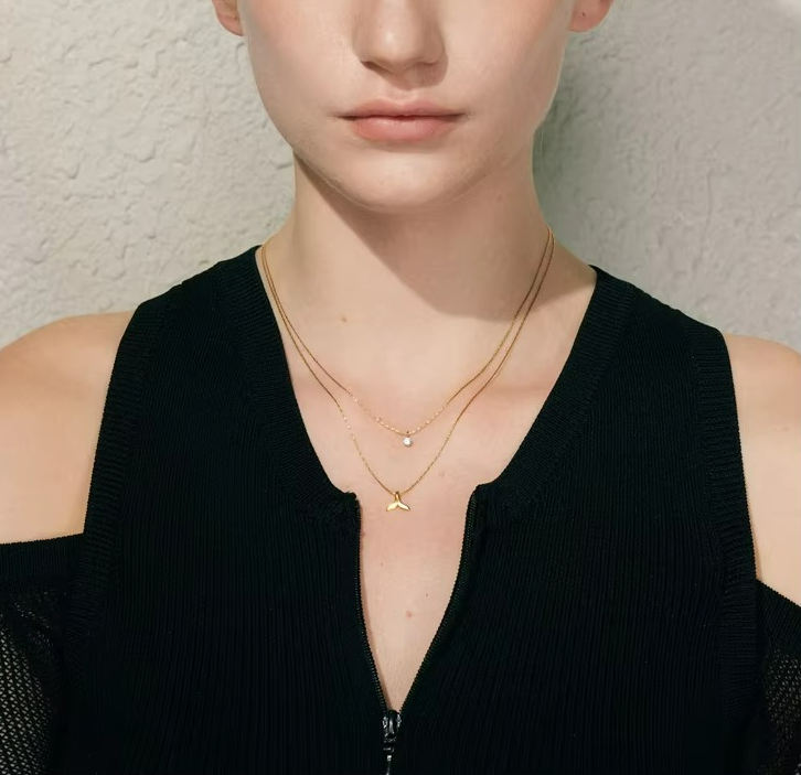 Layer Stacking Fishtail Necklace