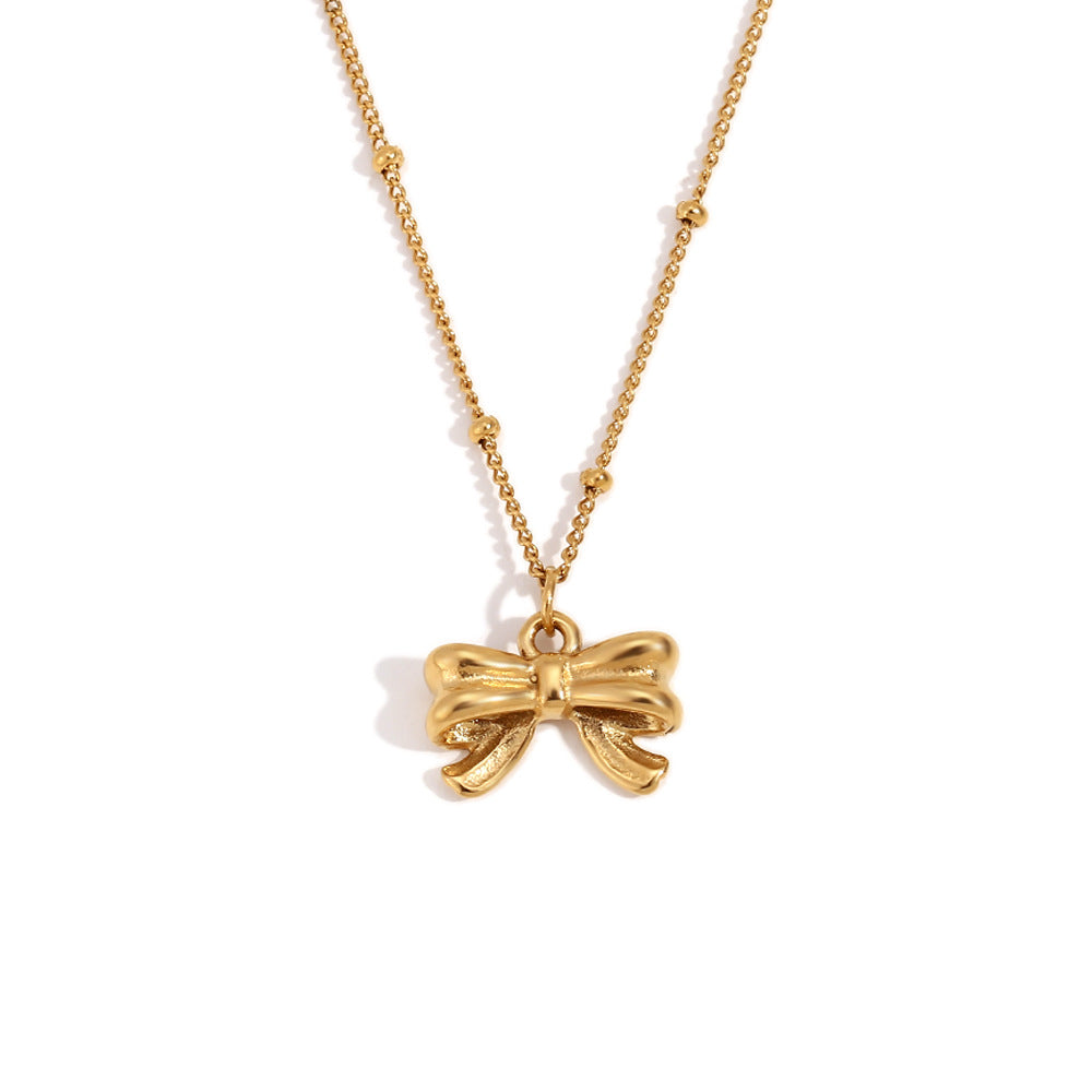 Yasmin Bow Necklace and Earrings Set