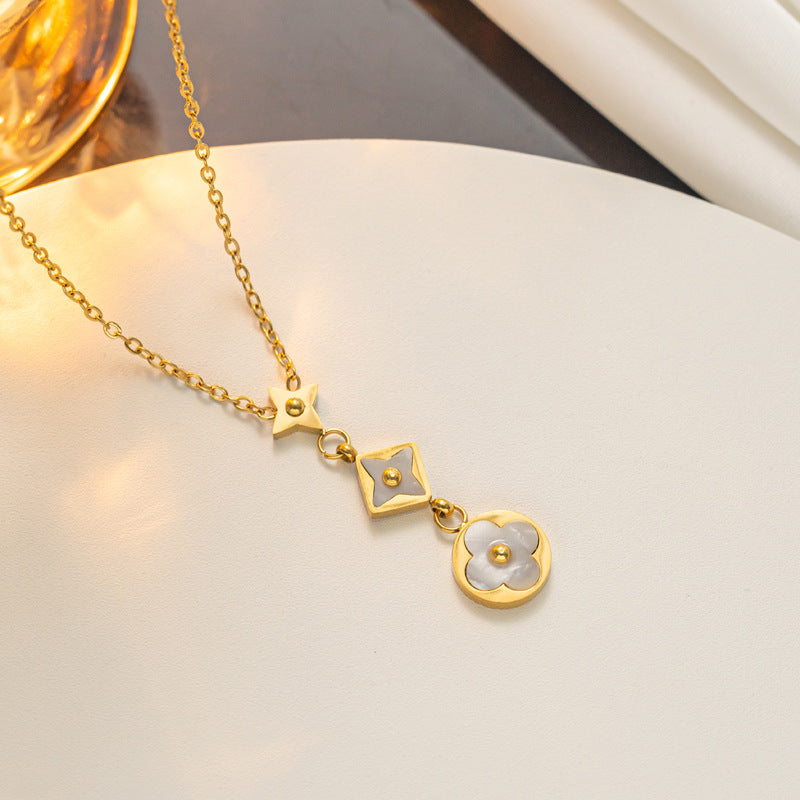 Floral Necklace, Bracelet, Ring and Earrings Set