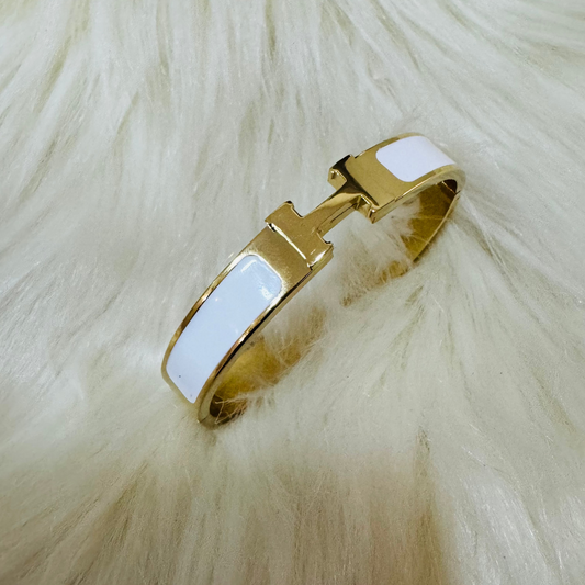 H Bangle White