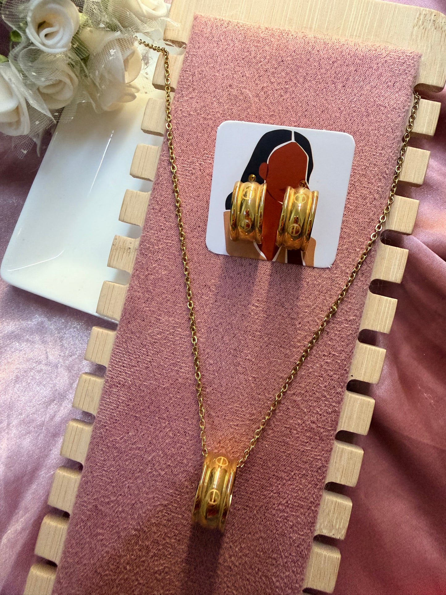 Forever Love Necklace and Earrings Set