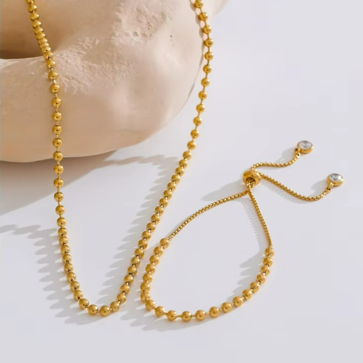 Beads Necklace and Bracelet Set