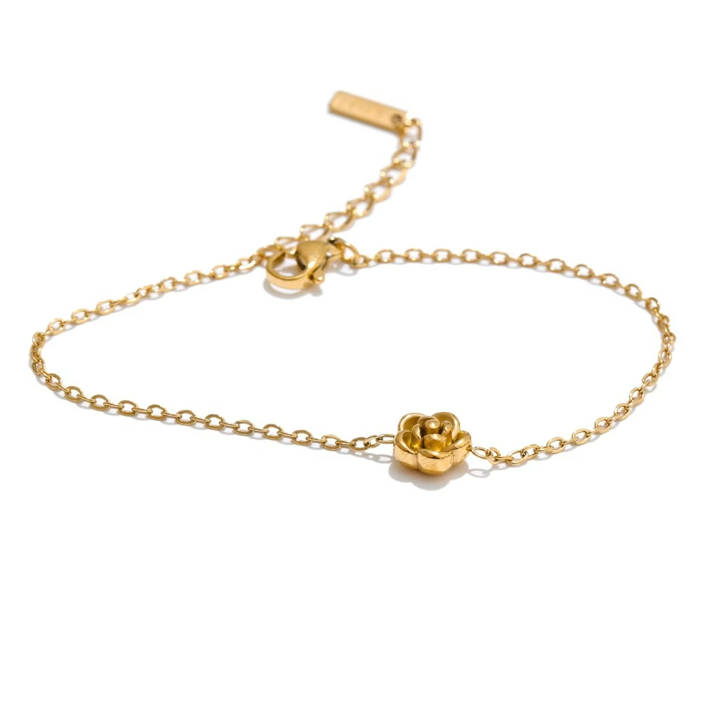 Rose Earrings Necklace and Bracelet Set