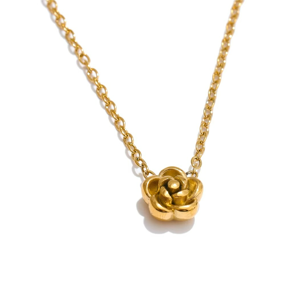 Rose Earrings Necklace and Bracelet Set
