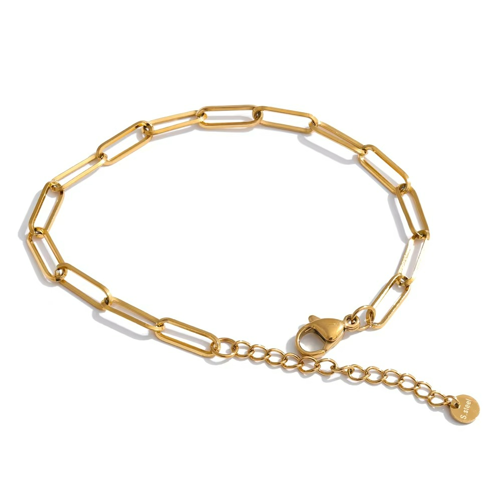 Paperclip Chain Necklace and Bracelet Set