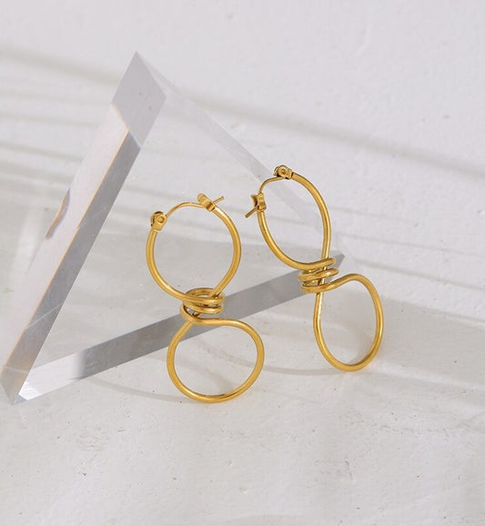 Tie Dangle Statement Earrings